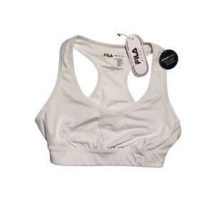 NEW Fila Women's White Medium Impact Sports Bra - XS